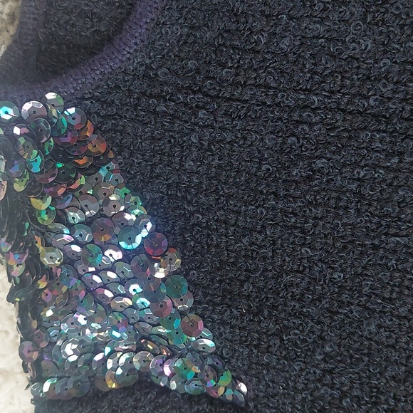 Vintage 80’s Adele Joyce Sequin Boucle Cardigan Size Med - Picture 6 of 6